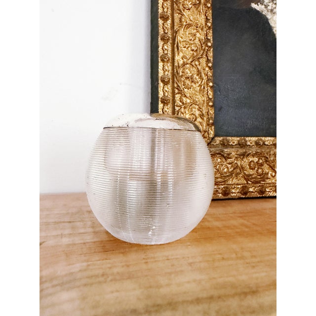 1901 English Sterling Silver and Glass Match Striker For Sale - Image 4 of 6