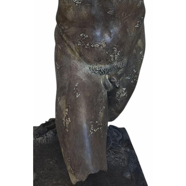 20th Century Bronze Dancing Faun of Pompeii Sculpture For Sale - Image 4 of 6