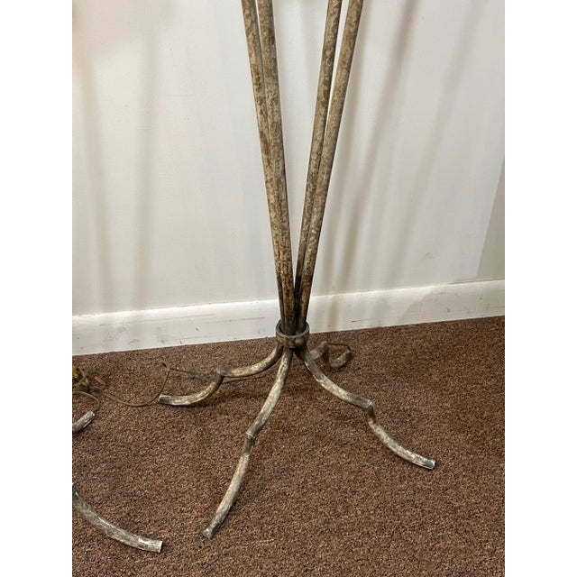 Alabaster Mid Century Modern Floor Lamp Lion and Marble Motif For Sale - Image 8 of 9