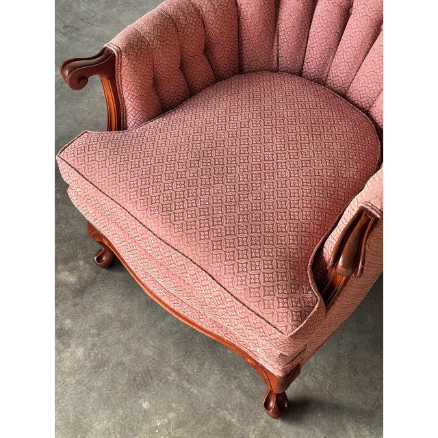 Mid-Century French Provincial Channel-Back Armchair For Sale - Image 14 of 17