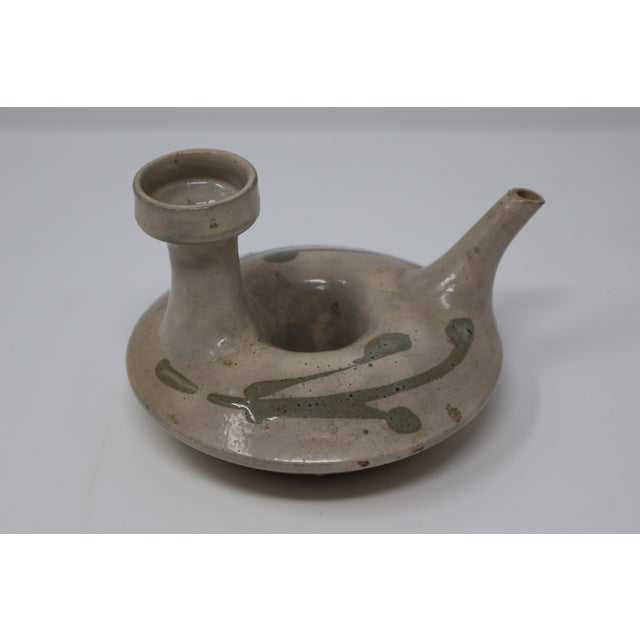 Signed Betty Selby Figural Vase & Japanese Tokoname Ring-Form Sake Vessel — Set of 2 For Sale - Image 16 of 18