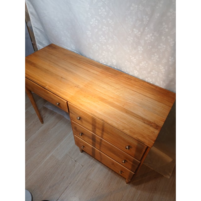 Wood Vintage Mid-Century Modern Solid Birch "Roomates" Writing Desk by Baumritter (Ethan Allen) For Sale - Image 7 of 18
