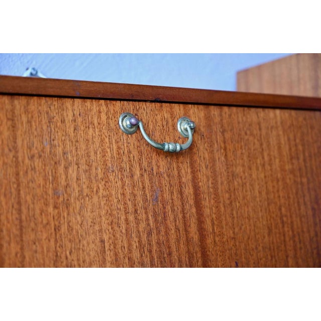 Brown Scandinavian Wall-Mounted Secretary Desk, 1960s For Sale - Image 8 of 18