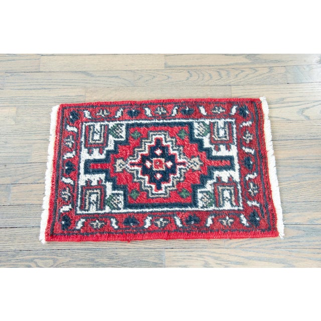 Textile Vintage Persian Hamandan Rug For Sale - Image 7 of 9