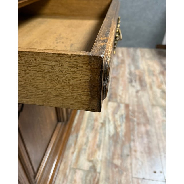 Brown Napoleon III 2-Body Buffet in Oak, 1850s For Sale - Image 8 of 9