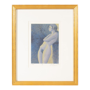 Gordon Mortensen 1990 “Alix” Woodcut Print