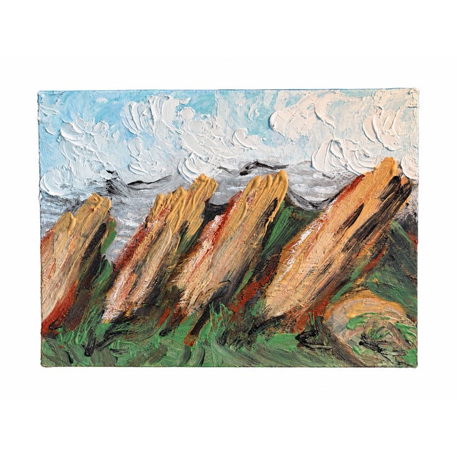 Chestnut Mountain Scene Boulder Flatirons Original Painting by L. Romo, 2026 For Sale - Image 8 of 8