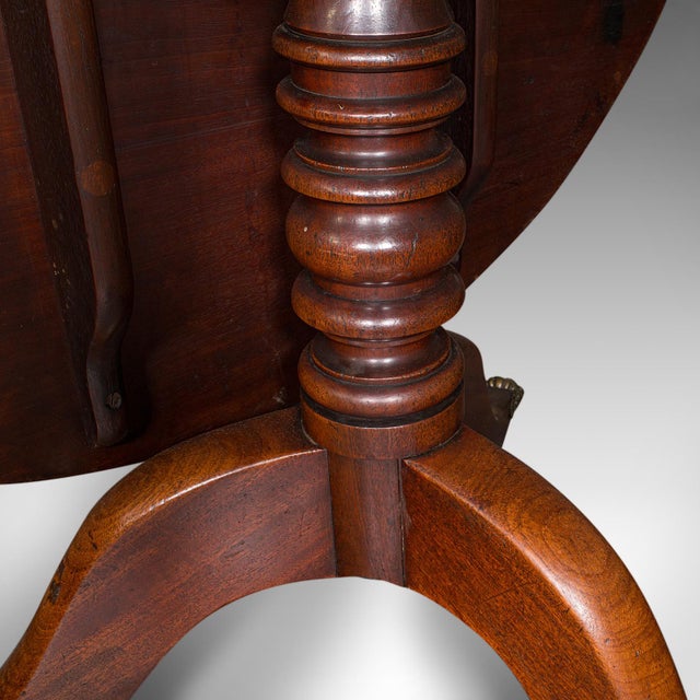 4 Seat Antique Supper Table, English, Tilt Top, Occasional, Breakfast, Regency For Sale - Image 9 of 10