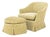 Modern Green Upholstered Tub Chair & Ottoman For Sale