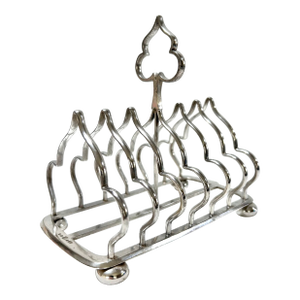 Antique English Elkington & Co Silverplate Toast Rack – Late 19th Century