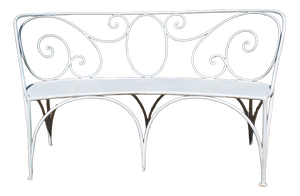 Wrought Iron Garden Bench, 1920s