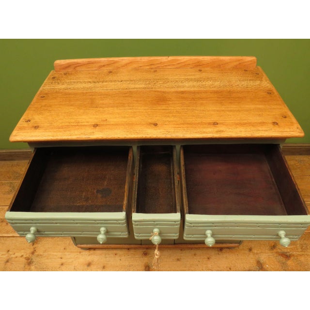 Miami Inspired Dusky Blue Sideboard with Stripped Top, 1950s For Sale - Image 4 of 18