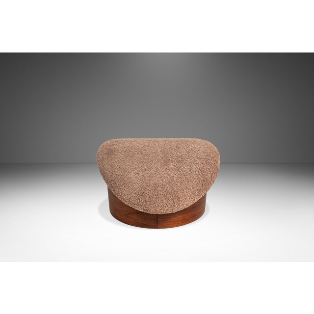 Restored Mid-Century Modern Poof / Mushroom Ottoman Footstool by Weiland Paired Well W/ Adrian Pearsall or Milo Baughman Chairs, Usa, 1960s For Sale - Image 4 of 18