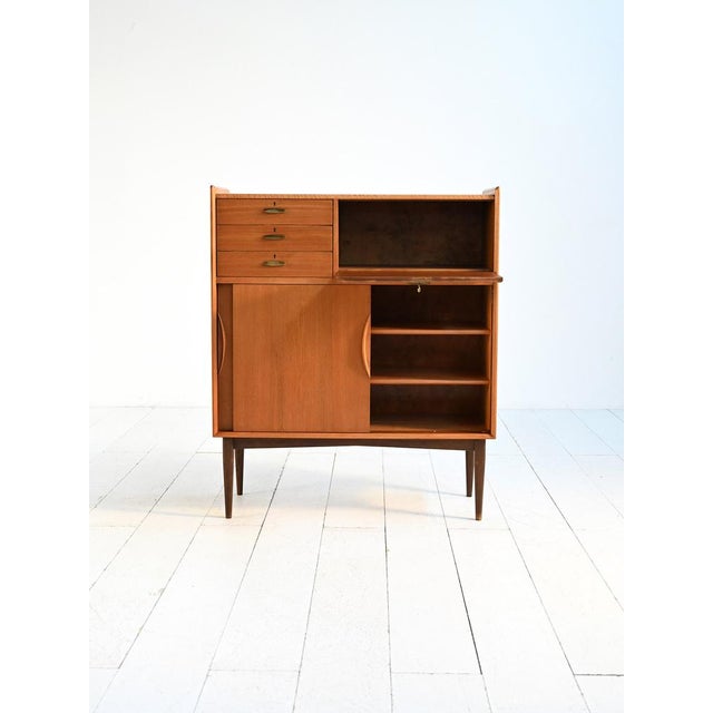 Danish Cabinet with Brass Handles, 1950s For Sale - Image 4 of 13