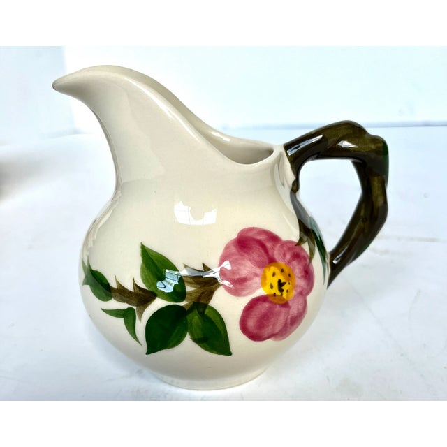 Vintage Franciscan Desert Rose Cups, Saucers, and Creamer For Sale - Image 11 of 13