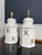 Chinoiserie Pair of Monumental Delft Style Porcelain Tea Caddy Lamps For Sale - Image 3 of 11