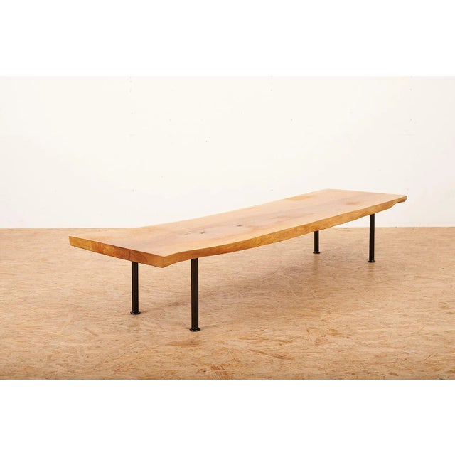 Wall Table in Solid Walnut & Black Painted Legs, Switzerland, 1950s For Sale - Image 12 of 12