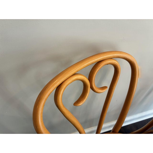 Mid-Century Modern Vintage 1960s Mid-Century Radomsko Thonet Style "Sweetheart" Bentwood Cane Chairs - A Pair For Sale - Image 3 of 17