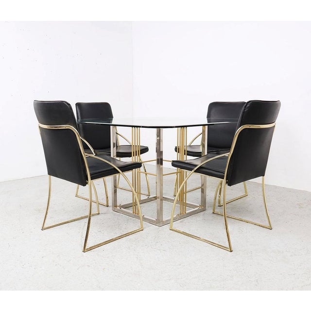 Vintage Brass and Glass Dining Table, 1970s For Sale - Image 12 of 14