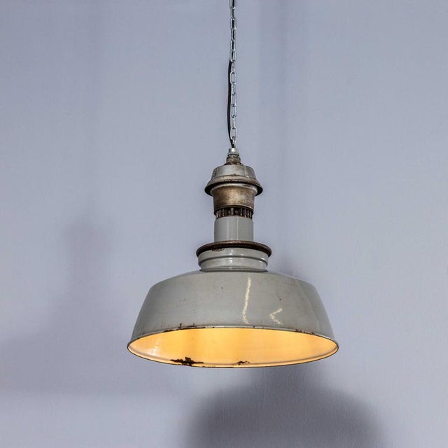 Large Grey Hanging Vented Light from Maxlume, 1950s For Sale - Image 10 of 10