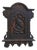 Antique Spanish Wall Cabinet with Knight Dark Patina, 1890 For Sale