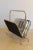 1970s Magazine Rack in Brass and Black Lacquered Metal, Italy, 1970s For Sale - Image 5 of 11