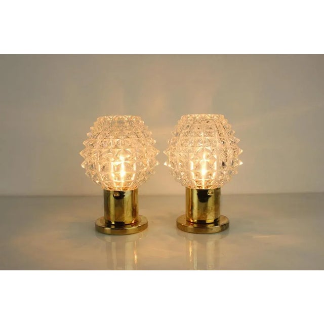 Gold Table or Wall Lamps, Preciosa, Kamenický Šenov, 1960s, Set of 2 For Sale - Image 8 of 11