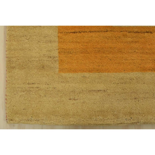 Gabbeh Rug 5’8” X 7’10” Beige Wool Contemporary Hand-Knotted Carpet For Sale - Image 11 of 14