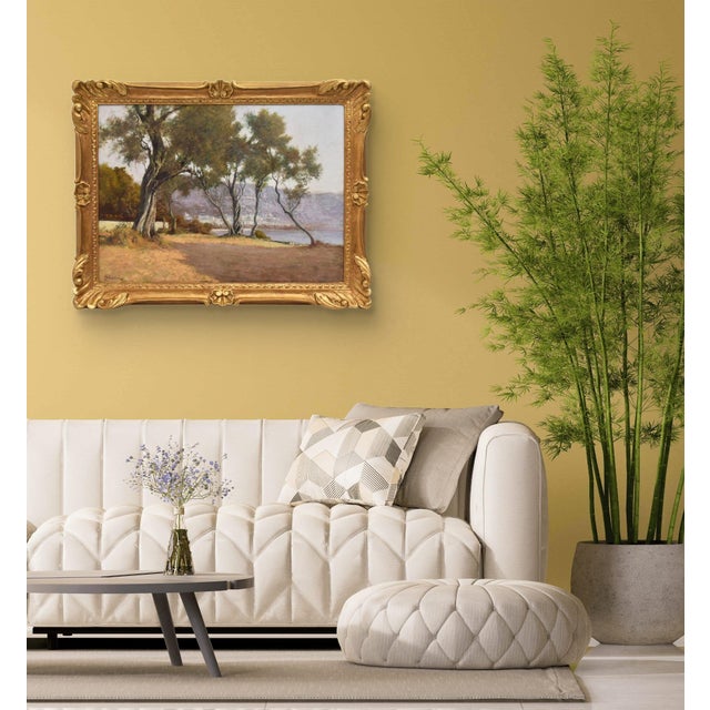 The Old Paintings category, Landscape with Mediterranean Coast, features an early 20th-century oil painting on canvas...
