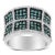 Contemporary 14K White Gold White and Treated Blue Diamond Cocktail Ring (1 1/2 Cttw, H-I Color, I1-I2 Clarity) - Size 7 For Sale - Image 3 of 7