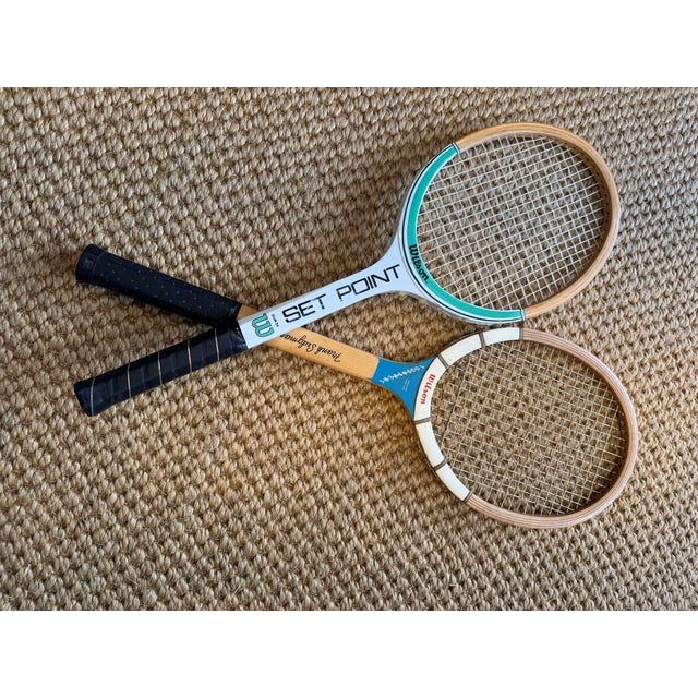 1960s Vintage Wooden Racquets, Pair For Sale - Image 5 of 7