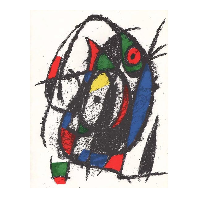 Joan Miro Original Lithograph V2-4 Mourlot 1975 For Sale