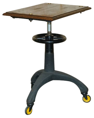 Vintage Height Adjustable Opticians Table on Wheels from Hamblin London Ltd, 1920s