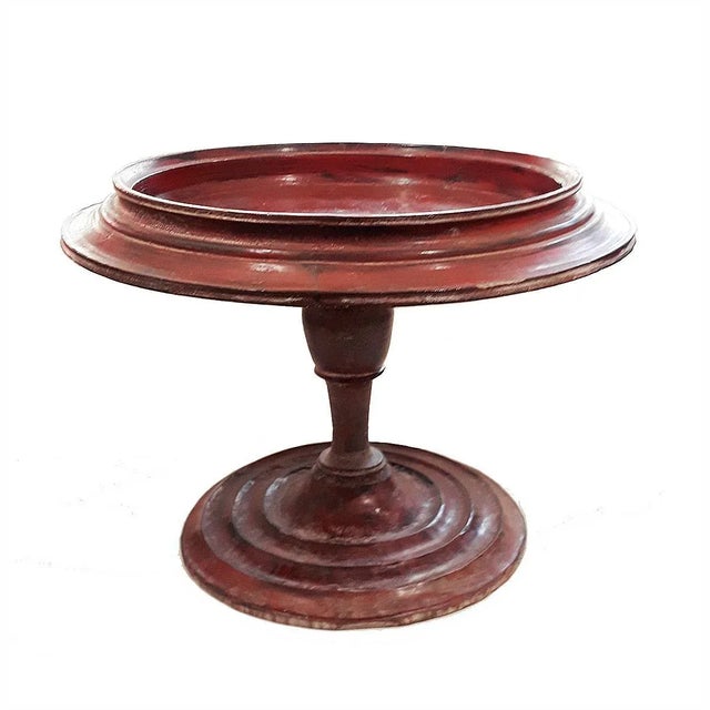 Lacquered Pedestal Tray / Table Stand from Burma, Late 19th Century For Sale - Image 12 of 12