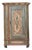 Folk Art Rustic Farmhouse Painted Bridal Cabinet, 1798 For Sale