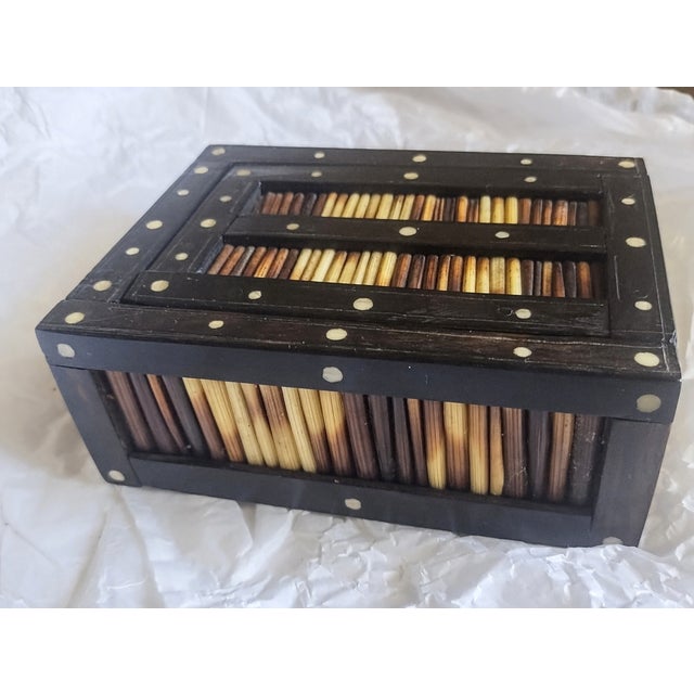 Vintage Porcupine & Ebony Quill Box For Sale - Image 11 of 18