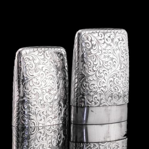 Metal Victorian Sterling Silver Cigar Cheroot Case by Nathaniel Mills, 1842 For Sale - Image 7 of 18