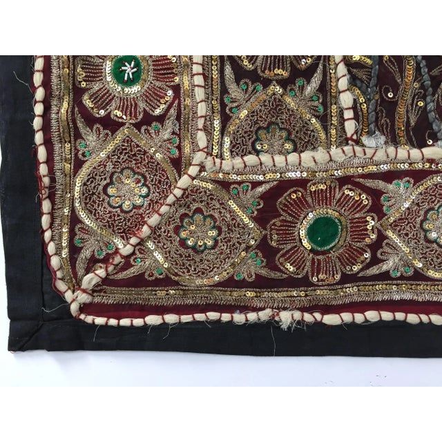 Asian Vintage Indian Handcrafted and Quilted Textile For Sale - Image 3 of 10