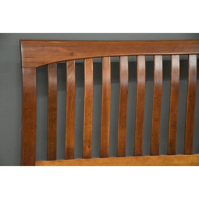 Brown 1990s Refinished Ethan Allen Cherry American Impressions Queen Bed For Sale - Image 8 of 9