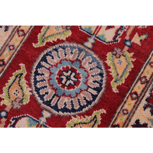 1990s Southwestern Kazak Rustic Red/Beige Wool Rug - 2'0''x3'0'' For Sale - Image 5 of 10