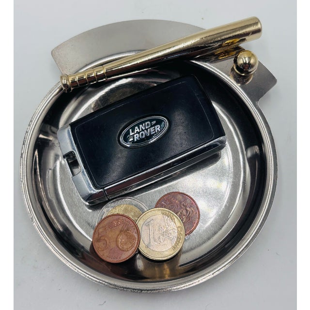 1980s Baseball Brass & Silver Coin Caddy / Catchall For Sale - Image 5 of 6