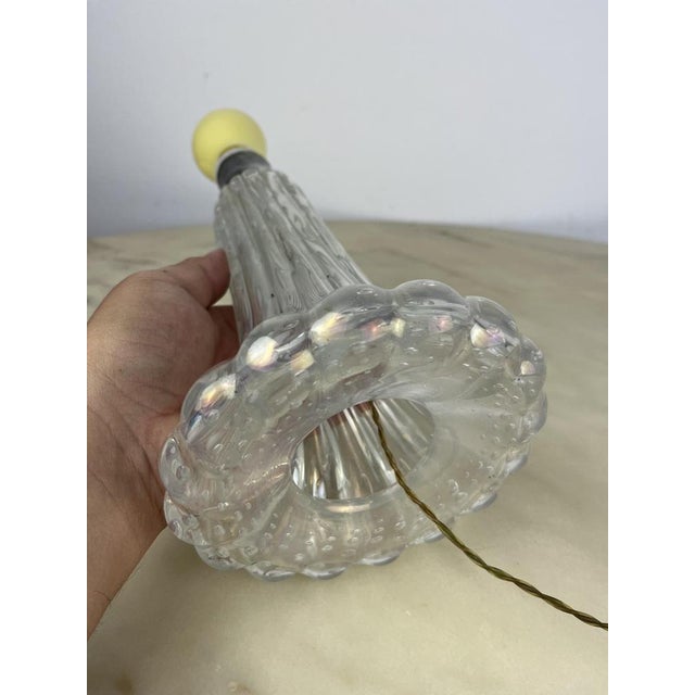 Murano Glass Table Lamp attributed to Barovier & Toso, Italy, 1950s For Sale - Image 4 of 16