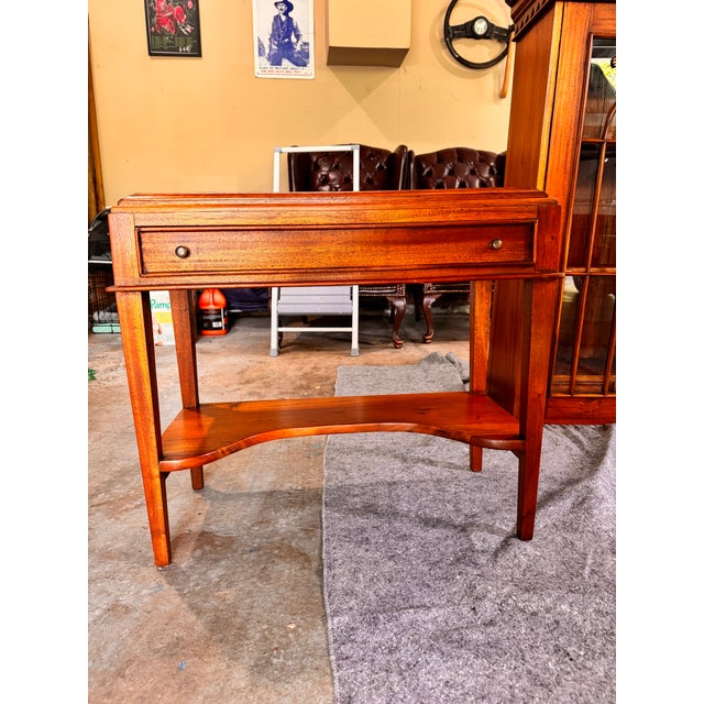 Victorian Vintage Mahogany Display Cabinet With Gothic Arch Glazing. For Sale - Image 3 of 7