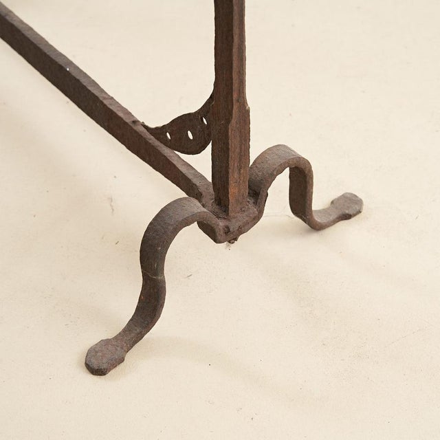 Wrought Iron Fireplace Andiron, 1700s For Sale - Image 4 of 5