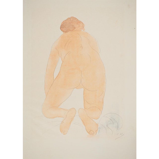Auguste Rodin, Crouching Nude, Lithograph and Stencil For Sale - Image 6 of 6