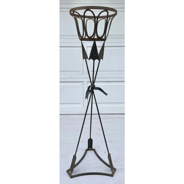 Metal Early 20th Century French Empire Iron Arrow Jardinere Planter For Sale - Image 7 of 12