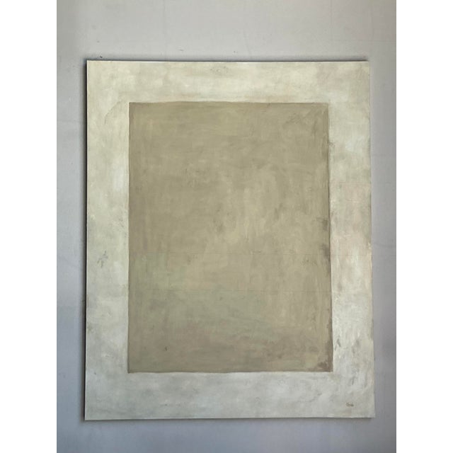 Vintage Boho Monumental Original Abstract Oil Painting on Canvas For Sale - Image 4 of 11