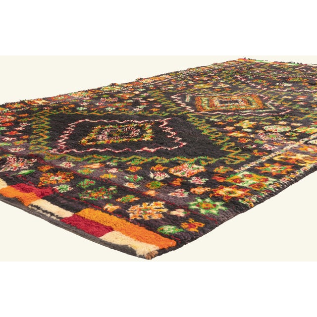 21928 Vintage Beni M'Guild Moroccan Rug, 05'07 x 09'10. The Sacred Sanctuary: A Vintage Beni M'Guild Moroccan Masterpiece...