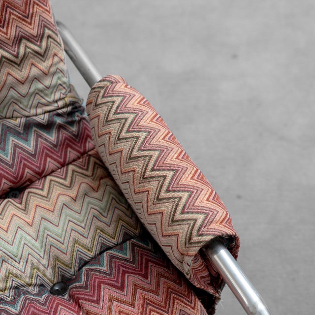 Pink Vintage Lounge Chairs in Missoni Patterned Fabric, 1970s, Set of 2 For Sale - Image 8 of 10