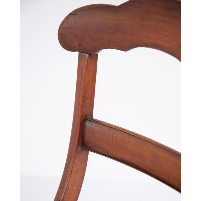 Late Empire Hall Chair in Mahogany and Floral Fabric, 19th Century For Sale - Image 10 of 11